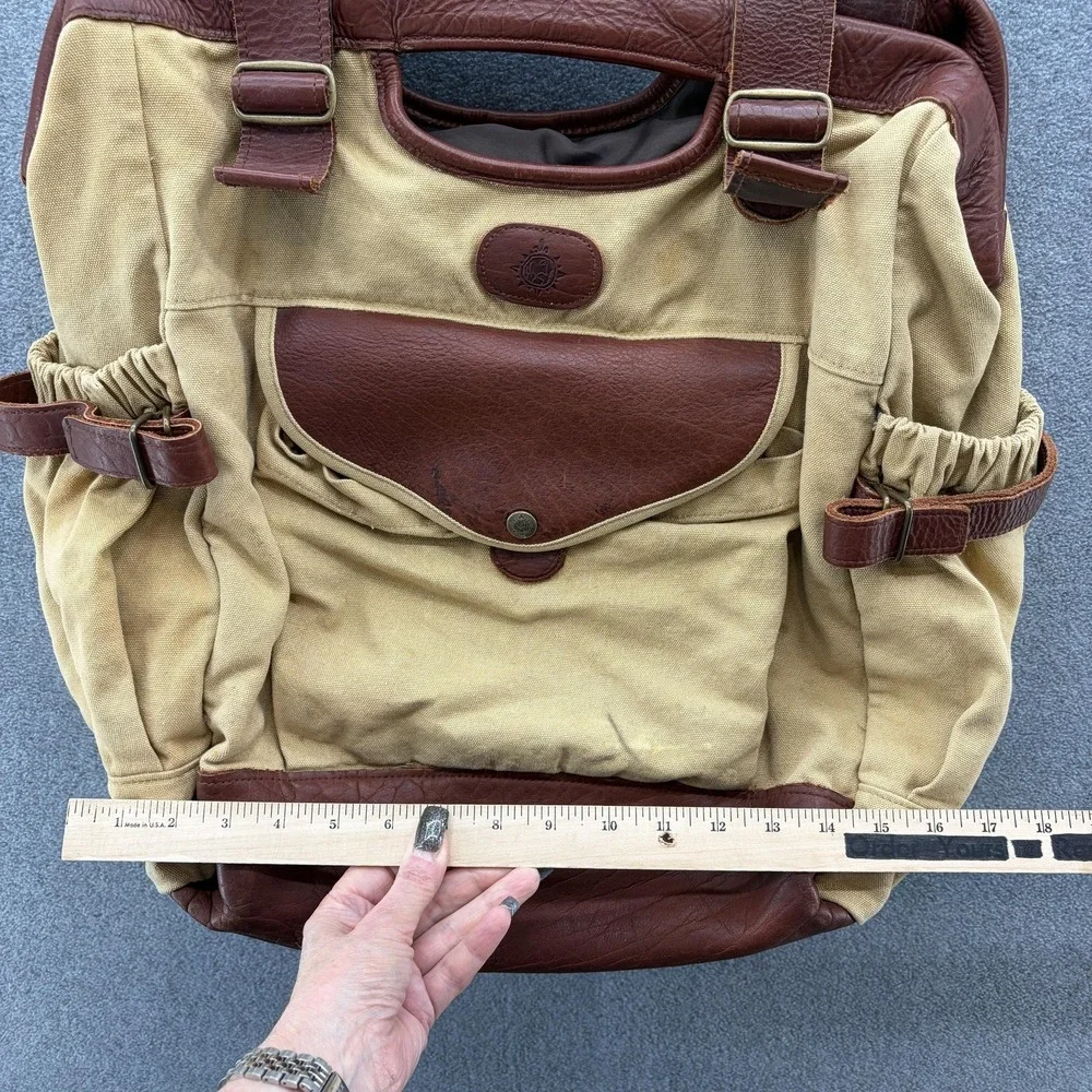 Buffalo Jackson Tote Mens Canvas Leather Travel Bag Commuter‎ Safari Duffle